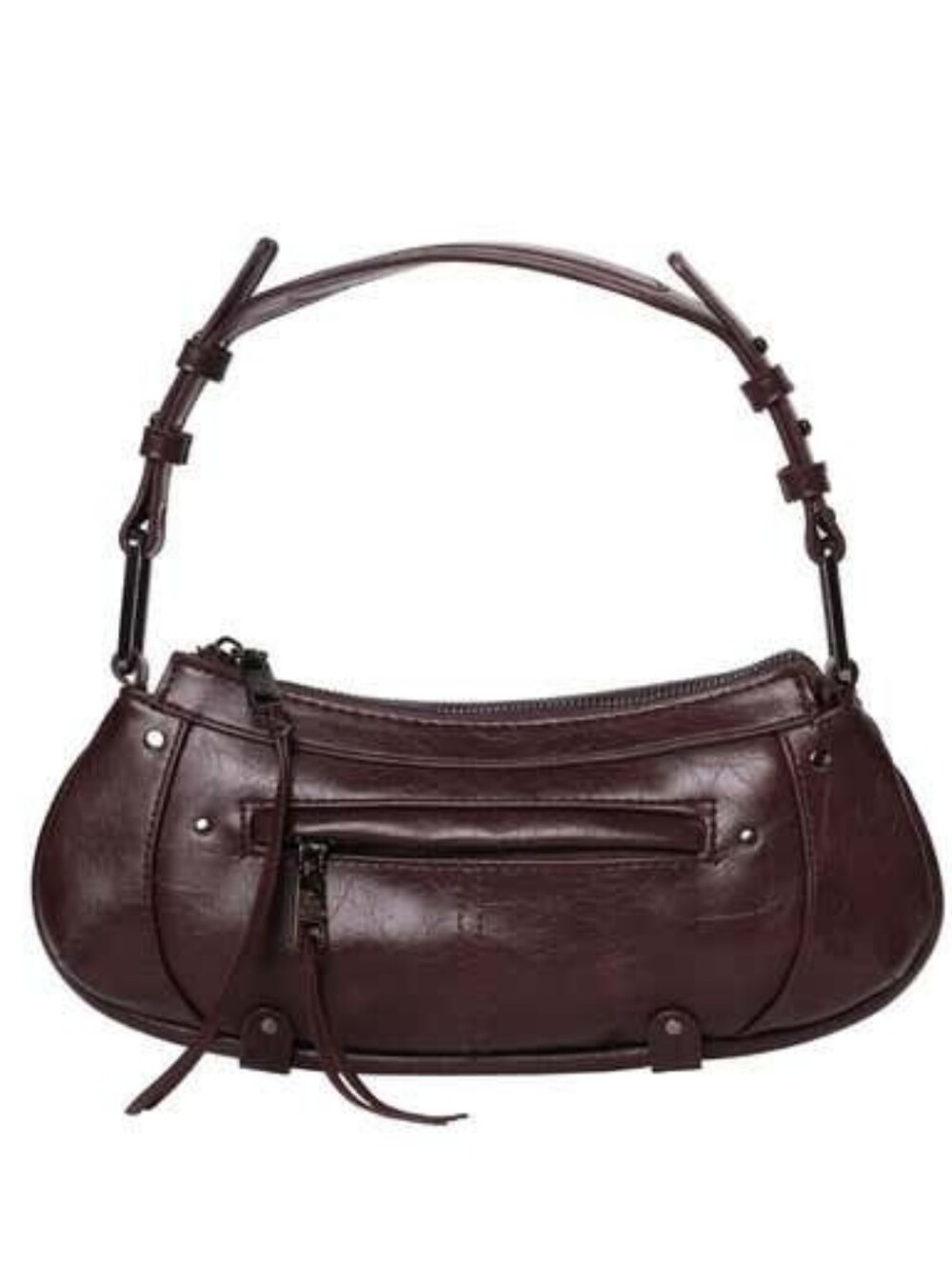 Women's Dark Brown Leather Shoulder Bag